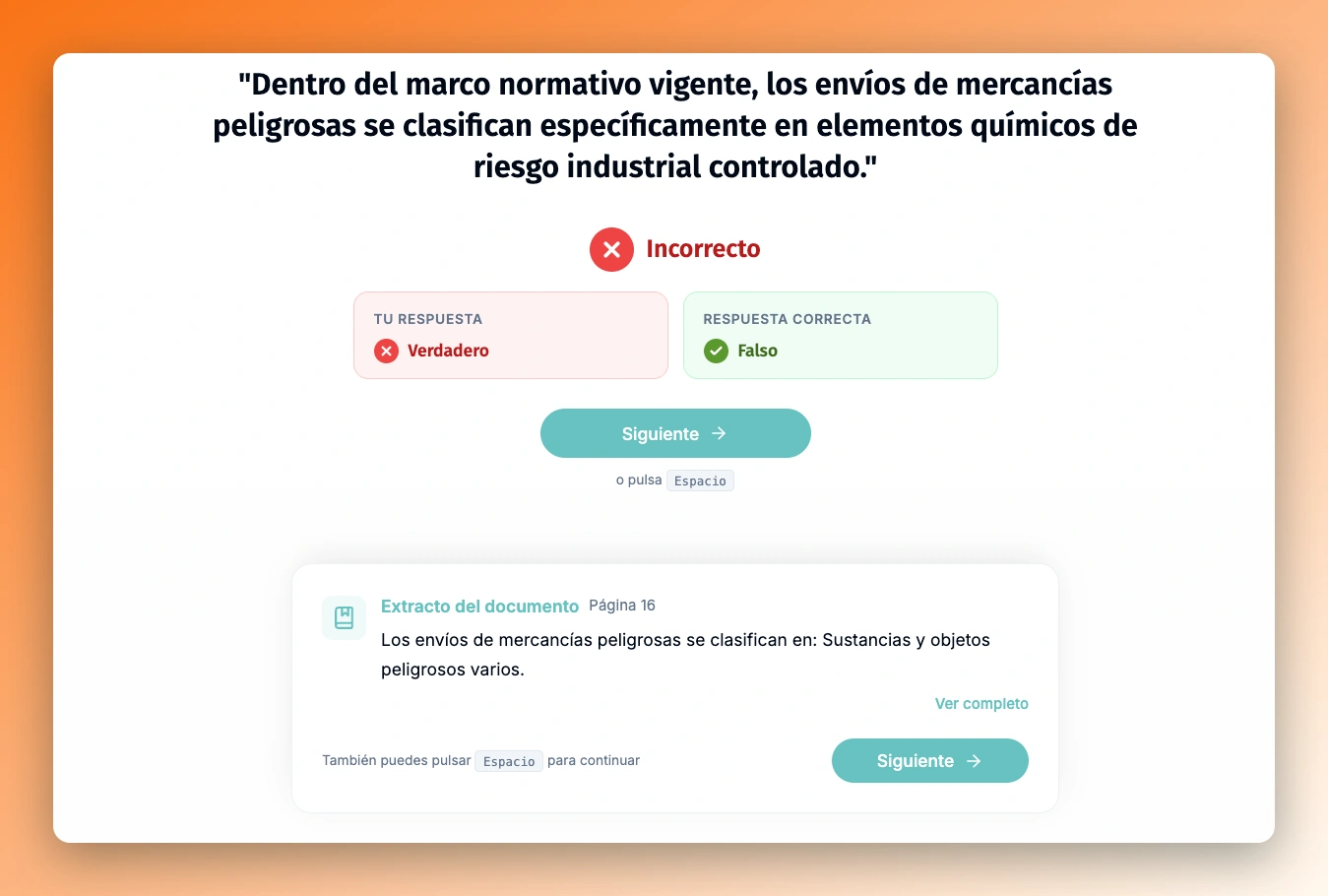 Test de verdadero o falso de Typed AI con justificación de cada respuesta